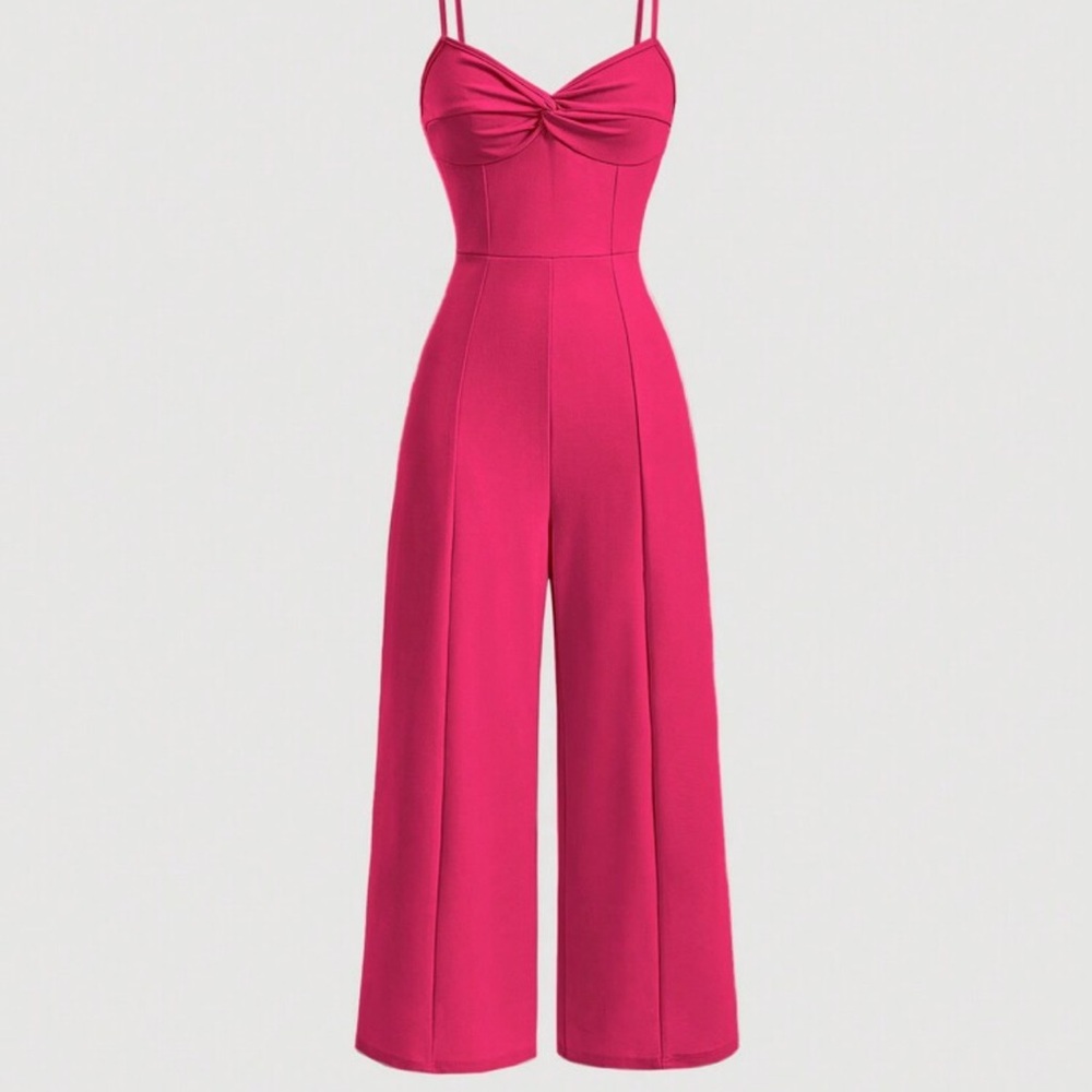 SHEIN Fuchsia Sleeveless Jumpsuit